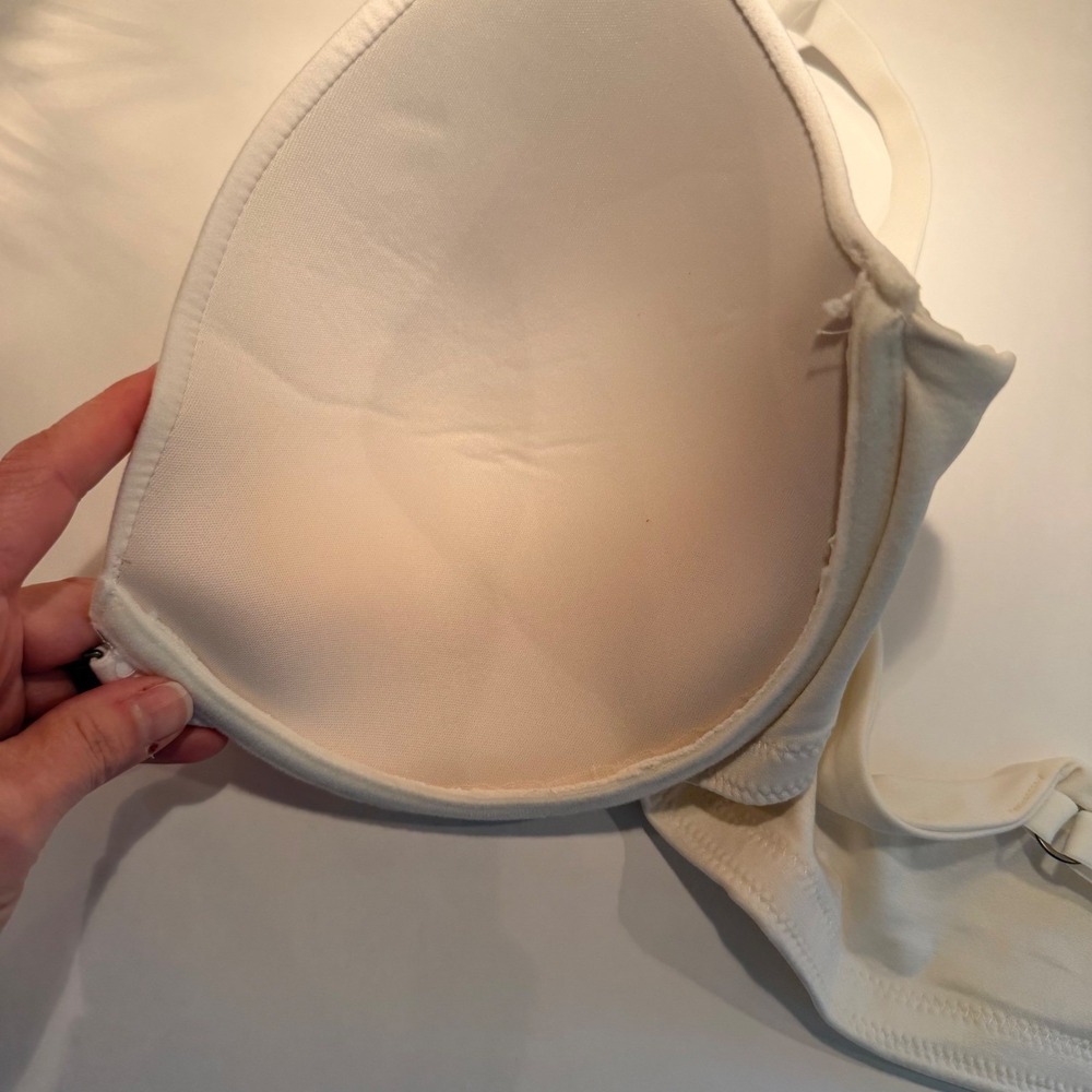 Front Close Underwire T-Shirt Bra 36DD NEW White Molded Cups Adjustable‎ Straps - Picture 8 of 15